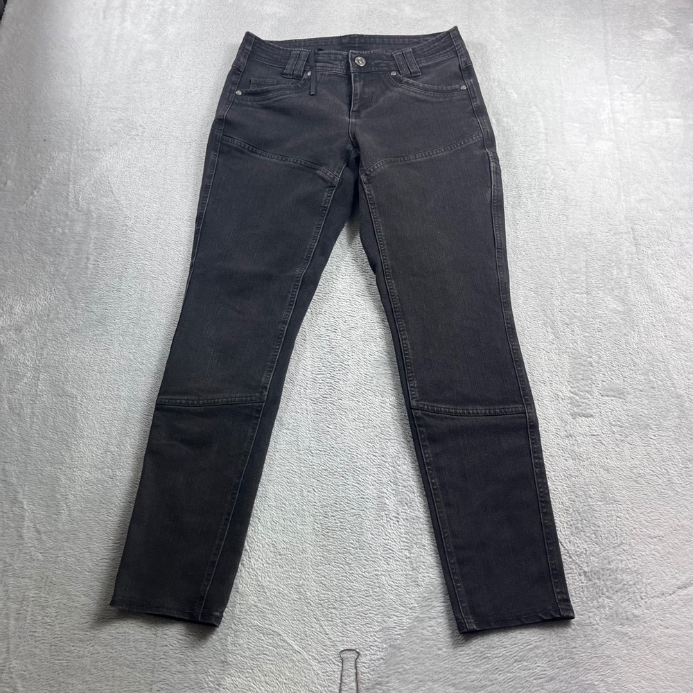 Kuhl Kontra Skinny Jeans Womens 4 Short Charcoal Black Articulated Knee Hiking